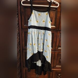 Kickee Blue Bee Print Tiered Sundress